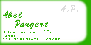 abel pangert business card